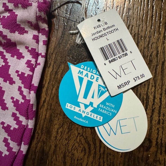 WET Swimwear Jordan Houndstooth Two Piece Swimsuit Size Large MSRP $166 NWT - Picture 11 of 12